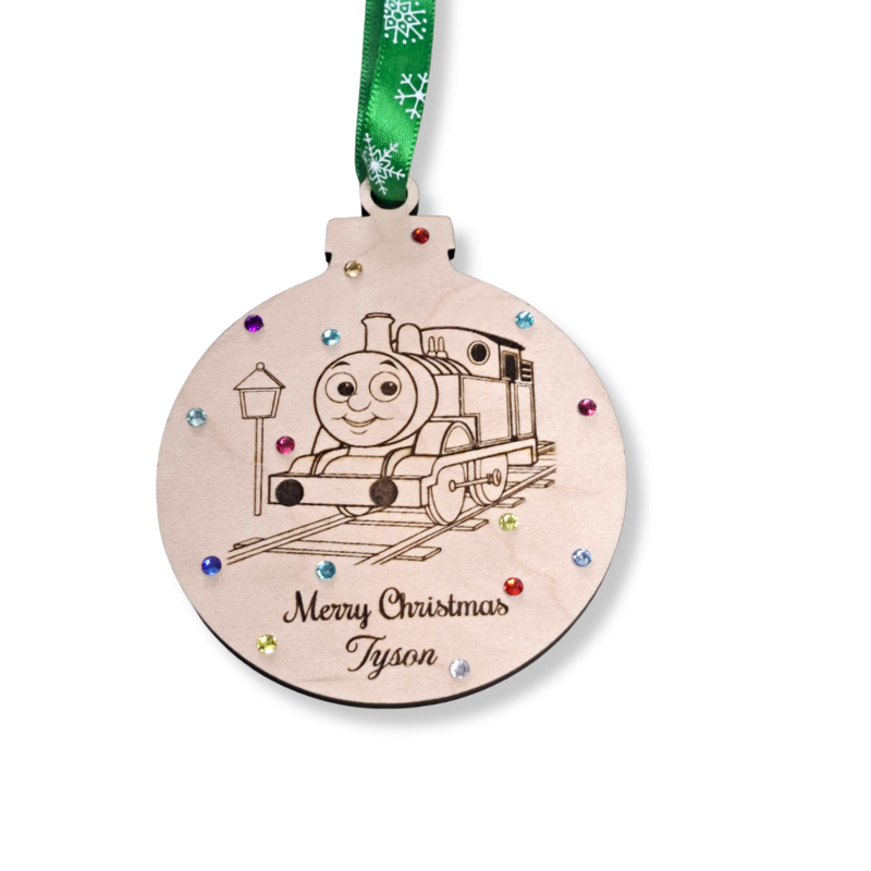Thomas The Tank Engine Xmas Baubles Personalised Thomas The Tank Engine Christmas Tree Decorations - Image 4