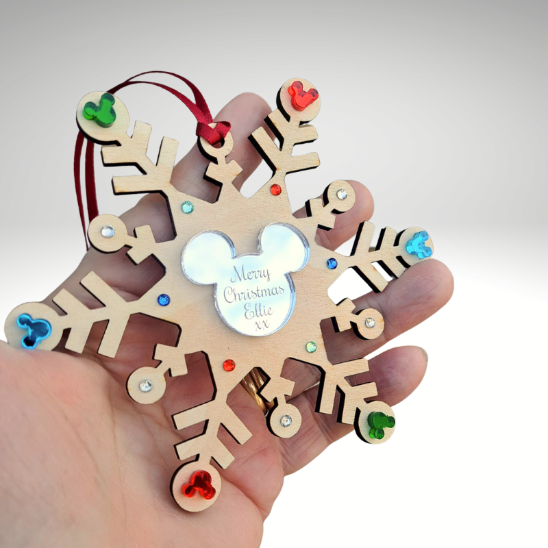 Mickey Mouse Xmas Baubles Disney Mickey Mouse Personalised Baubles Disney Xmas Eve Box Gifts - Image 2