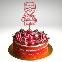 Personalised Arsenal Birthday Cake Toppers