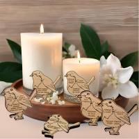 Wooden Robin Bereavement Favours