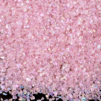 AB Baby Pink Irregular Crushed Glass