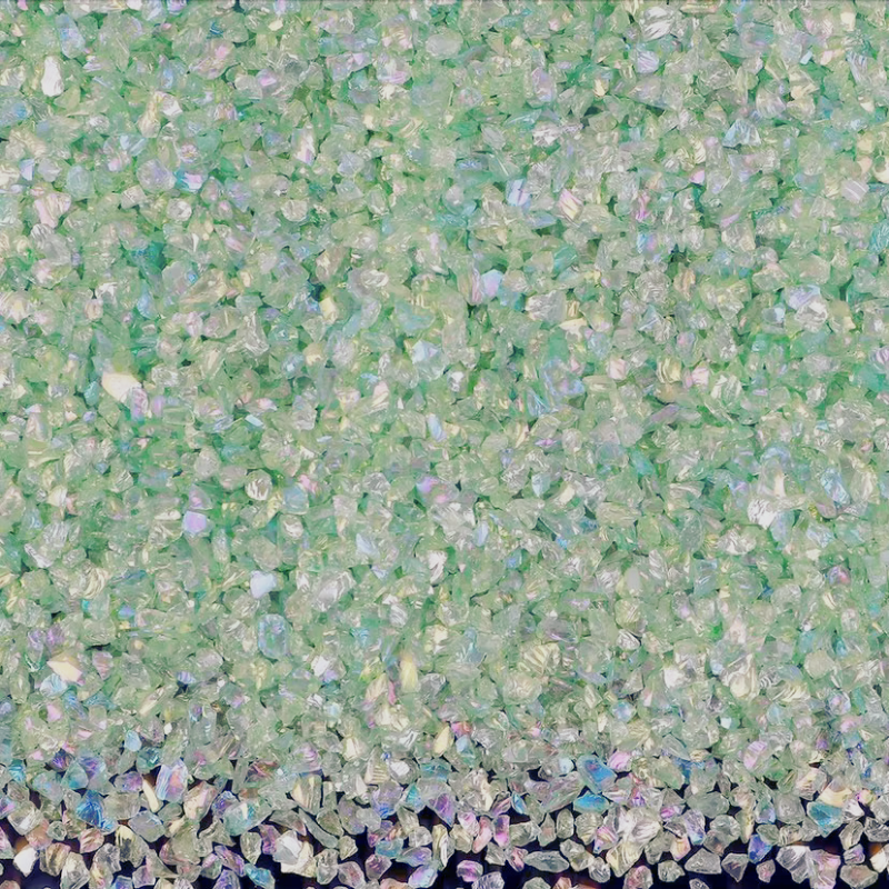 AB Green Irregular Crushed Glass