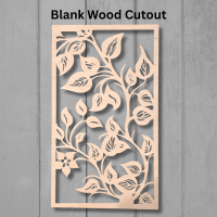 Abstract Leaf Pattern Wood Cut Out