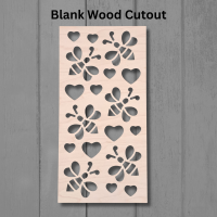 Bee & Hearts Wood Template