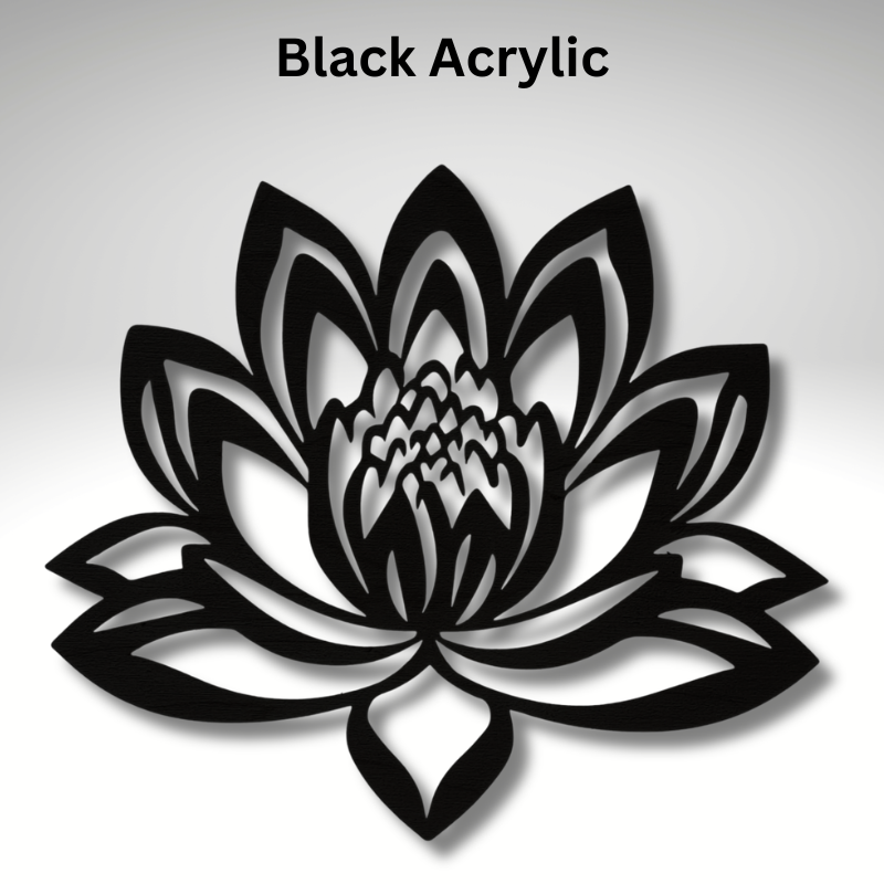 Lotus Flower Wood Template Resin Art Templates Abstract Wood Cut Outs Frames Botanical Wall Art Craft Blanks - Image 2