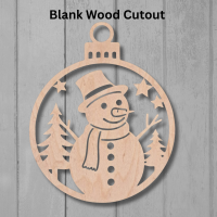 Christmas Snowman Wood Cutout