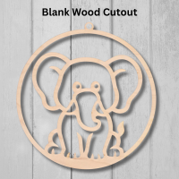 Elephant Blank Wood Cutout