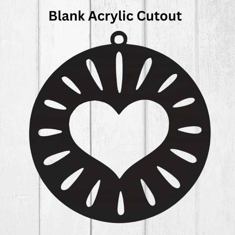 Round Love Heart Resin Art Templates Wood Heart Cut Outs Love Heart Round Suncatcher Blanks - Image 3