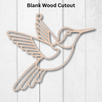 Hummingbird Blank Wood Cutout