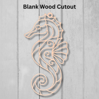 Seahorse Blank Wood Cutout