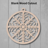 Snowflake Design 2 Wood Cutout