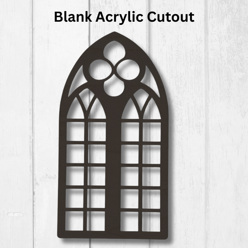 Arch Window Resin Art Templates Abstract Wood Cut Outs Modern Wall Art Craft Frames Blanks Design 4 - Image 3