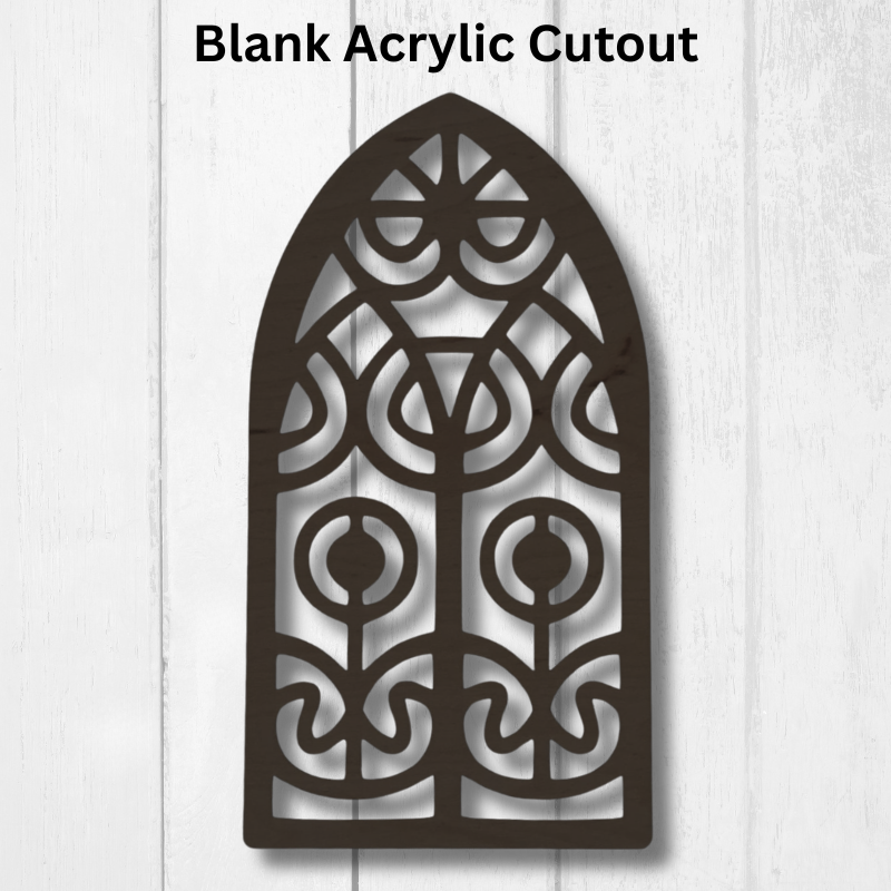 Arch Window Resin Art Templates Abstract Wood Cut Outs Modern Wall Art Craft Frames Blanks Design 6 - Image 3