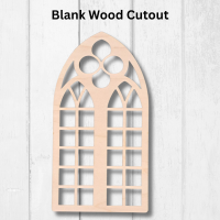 Stained Glass Window Wood Template Design 4