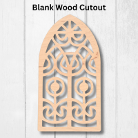 Stained Glass Window Wood Template Design 6
