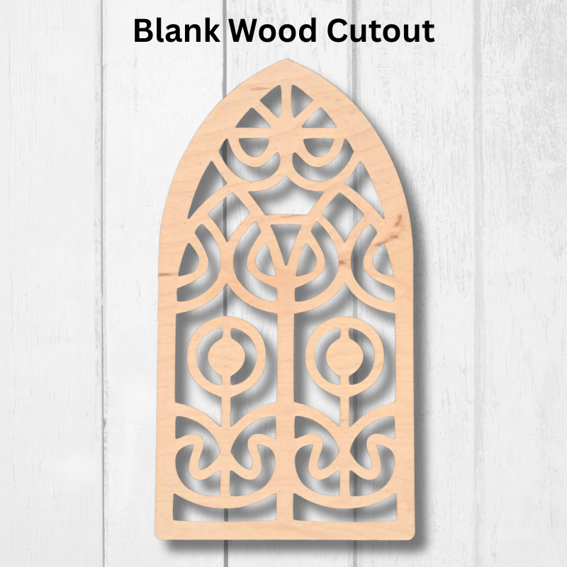Stained Glass Window Wood Template Design 6
