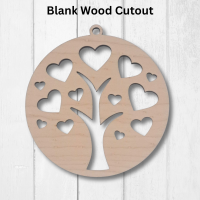 Tree And Hearts Template