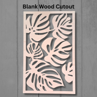 Tropical Monstera Leaf Wood Template (
