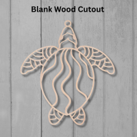 Beach Turtle Wood Cutout Frame