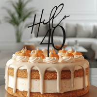 Hello 40 cake topper