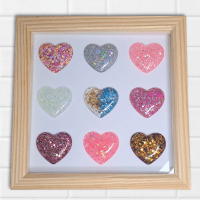 Pop Art Wall Art Hearts Frame