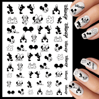 Black Mickey & Minnie Mouse Water Decals