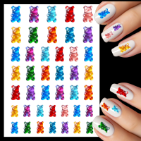 Gummy Bear Water Decals, Gummy Bear Nail Art Decals, Gummy Bears Water Slide Transfers