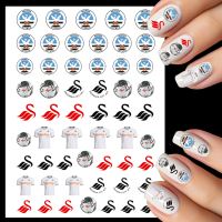 Swansea City Football Nail Art Water Decals