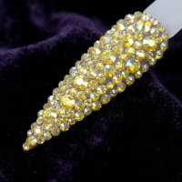 AB Buttercup Yellow Crystals Glass Rhinestones 1440 Pieces SS6 SS8 SS12 SS20