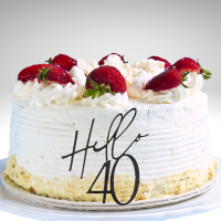 Hello 40 cake topper