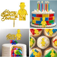 Mr Gold Lego Cake Toppers