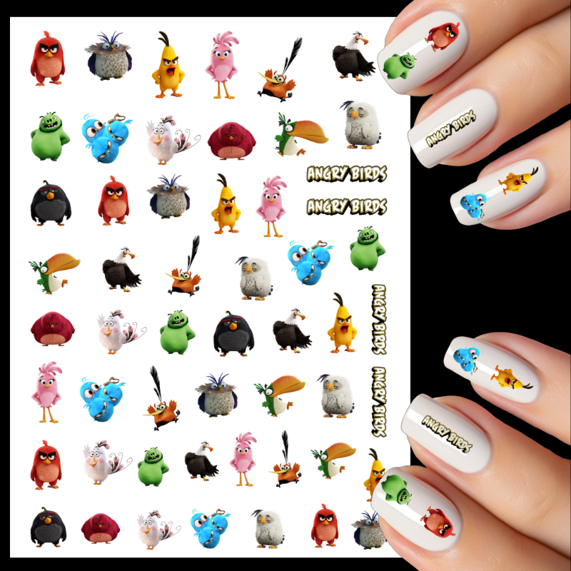 Angry Birds Nail Art Water Decals
