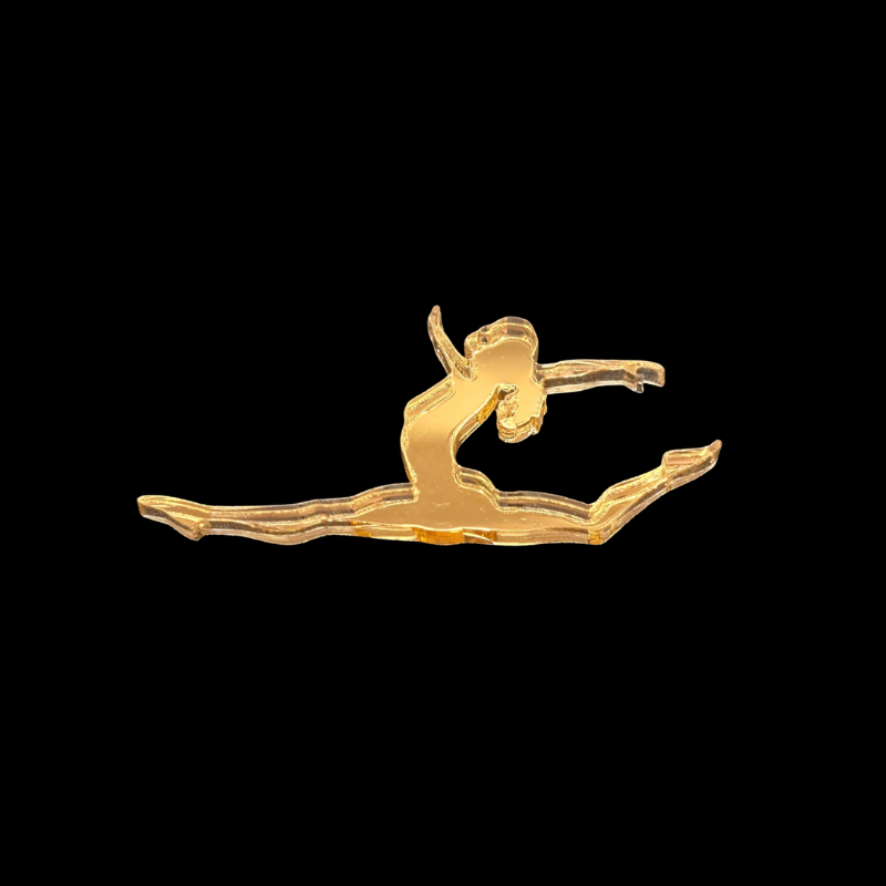 Gymnastics Birthday Cake Topper Personalised Gymnast Cake Toppers Mirror Acrylic Gymnast Birthday Cake Topper Set - Image 7