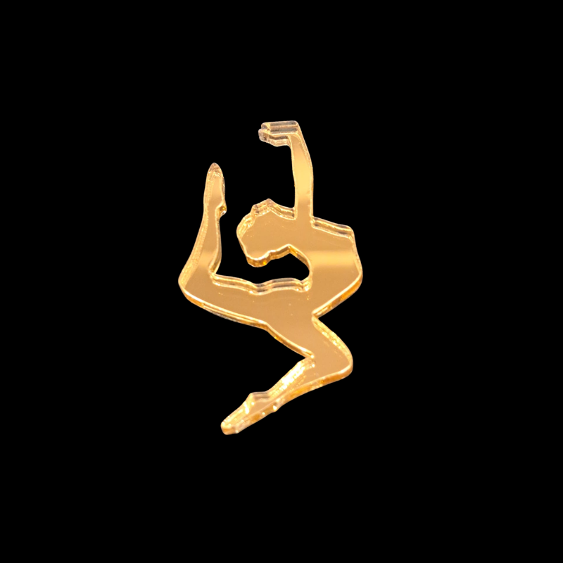 Gymnastics Birthday Cake Topper Personalised Gymnast Cake Toppers Mirror Acrylic Gymnast Birthday Cake Topper Set - Image 8