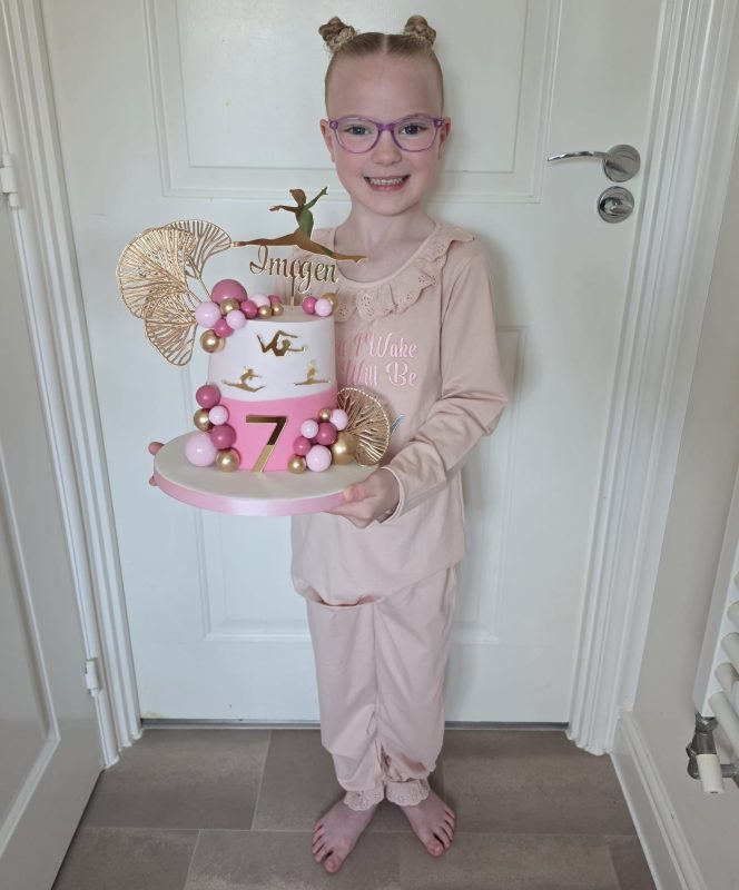 Gymnastics Birthday Cake Topper Personalised Gymnast Cake Toppers Mirror Acrylic Gymnast Birthday Cake Topper Set - Image 2