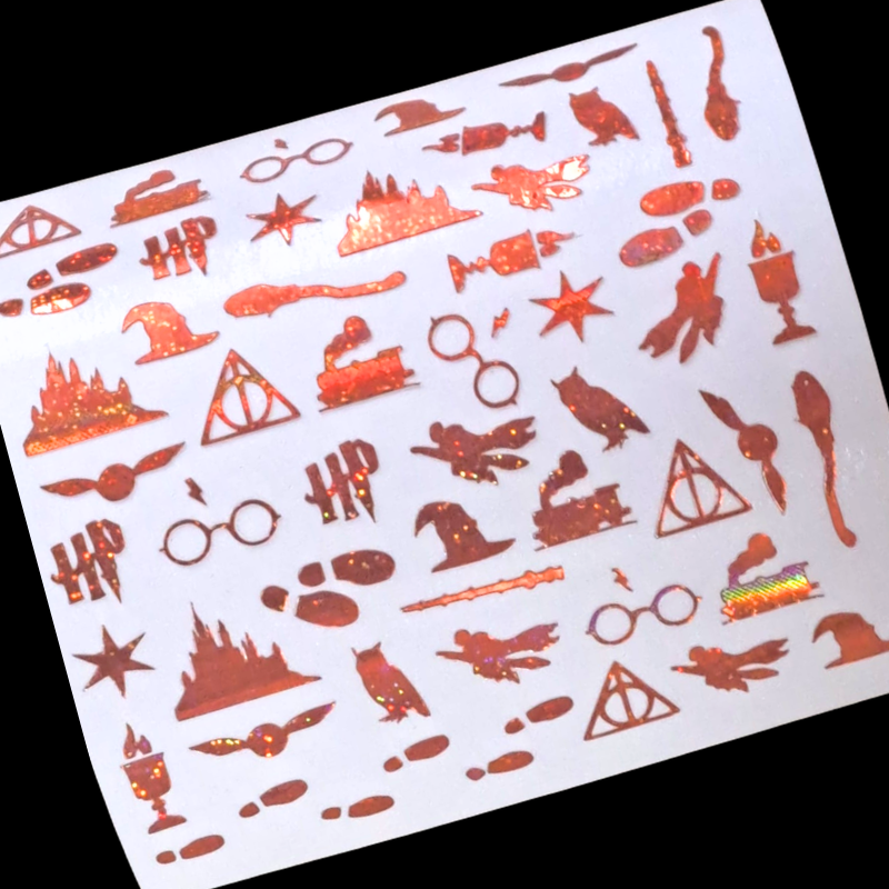 Harry Potter Burnt Orange Holographic Vinyl Stickers