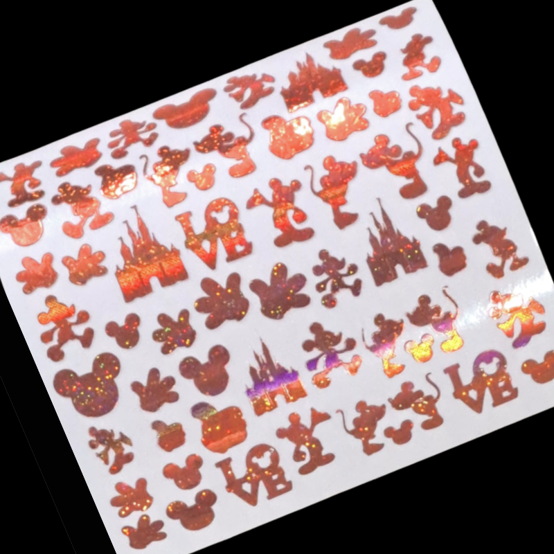 Mickey Mouse Burnt Orange Vinyl Stickers