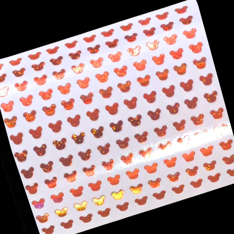 Mickey Mouse Head Burnt Orange Stickers
