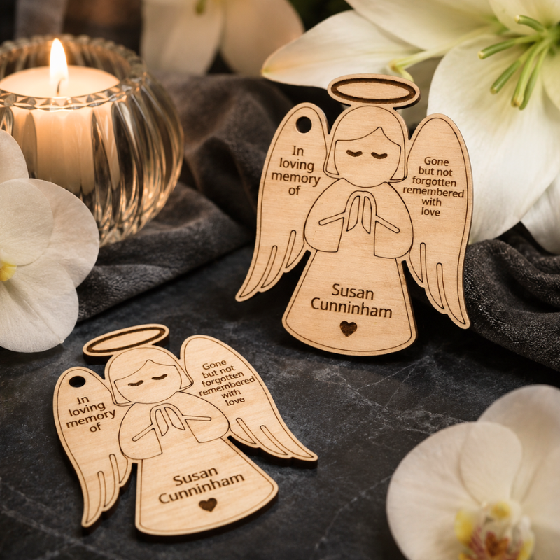 Personalised Funeral Favours, Angel Memorial Tributes, Remembrance In Loving Memory Tokens, Memory Keepsake Pocket Hugs - Image 5