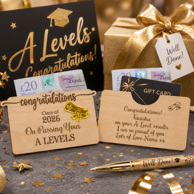 Personalised A Level Gift Card Holders Personalised Congratulations A Levels Money Holders Class Of 2026 - Image 2