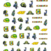 MotoGP Racing Water Slide Nail Art Decals, MotoGP Bike Racing Water Slide Nail Transfers