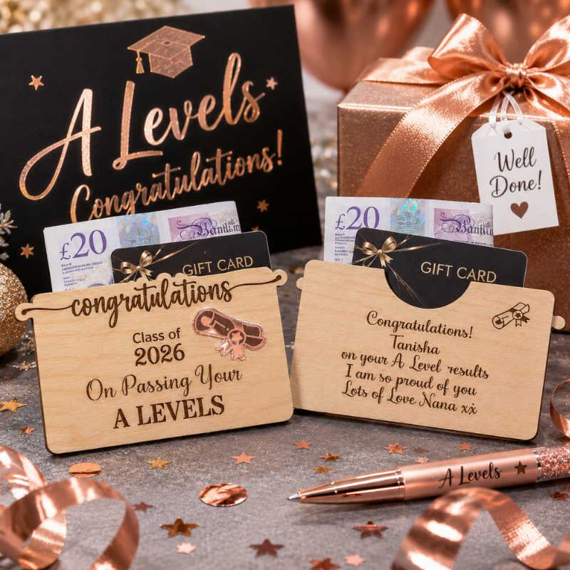 Personalised A Level Gift Card Holders Personalised Congratulations A Levels Money Holders Class Of 2026 - Image 3