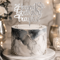 18th Birthday Cake Toppers, Mirror Acrylic Personalised 8th Birthday Cake Toppers, 18th Party Cake Decorations