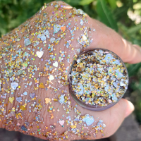 Gold And Silver Hearts Glitter Gel Festival Face And Body Glitter Gel