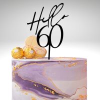 Hello 60 Cake topper