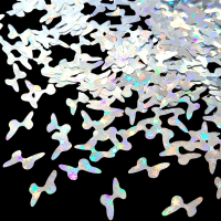 Silver Holographic Butterflies