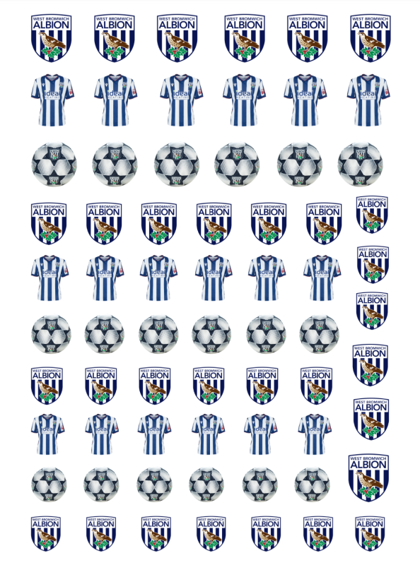 West Bromwich Albion football water decals
