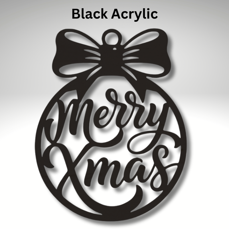 Merry Xmas Baubles Resin Art Templates Xmas Bauble Wood Cut Outs Merry Xmas Suncatcher Craft Blanks - Image 3
