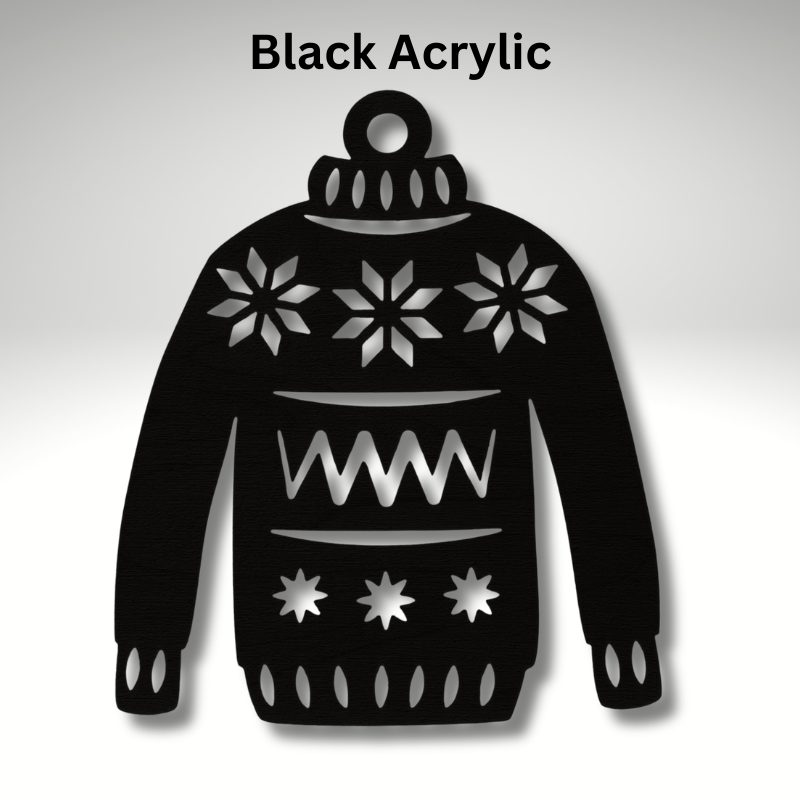 Xmas Jumper Resin Art Templates Xmas Bauble Wood Cut Outs Christmas Sweater Suncatcher Craft Blanks - Image 3
