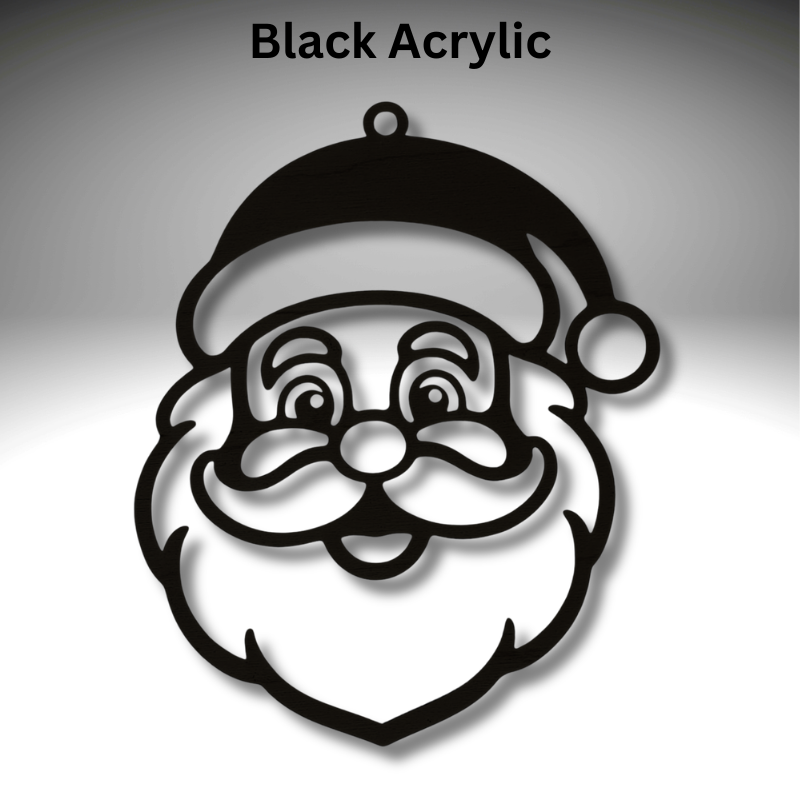 Santa Face Resin Art Templates Santa Christmas Bauble Wood Cut Outs Father Xmas Suncatcher Craft Blanks - Image 3